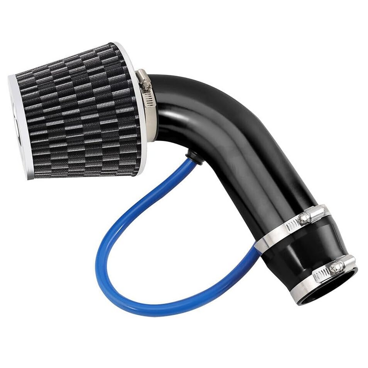 FILTRO DE AIRE CÓNICO CON CAÑO ADMISIÓN DIRECTA - NEGRO / AZUL