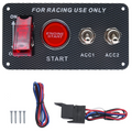 PANEL DE ENCENDIDO RACING COMPETICIÓN 3 INTERRUPTORES + BOTON SIMIL FIBRA DE CARBONO