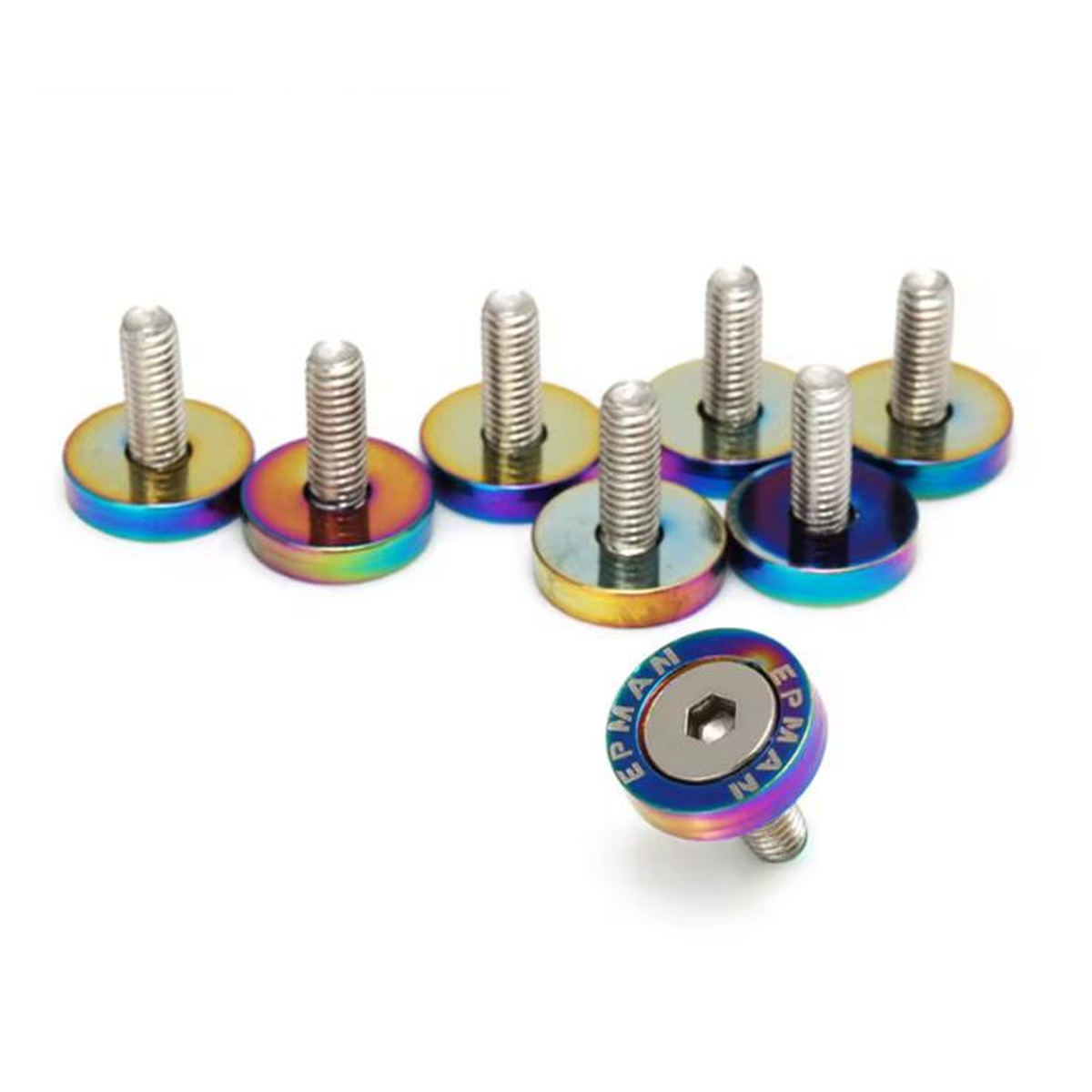 KIT TORNILLOS Y ARANDELAS RACING M6 X 8 UNIDADES NEOCROMADO