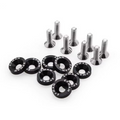 KIT TORNILLOS Y ARANDELAS RACING M6 X 8 UNIDADES NEGRO