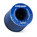 FILTRO DE AIRE BICÓNICO ALTA PERFORMANCE 76MM GREDDY - NEGRO / AZUL / ROJO