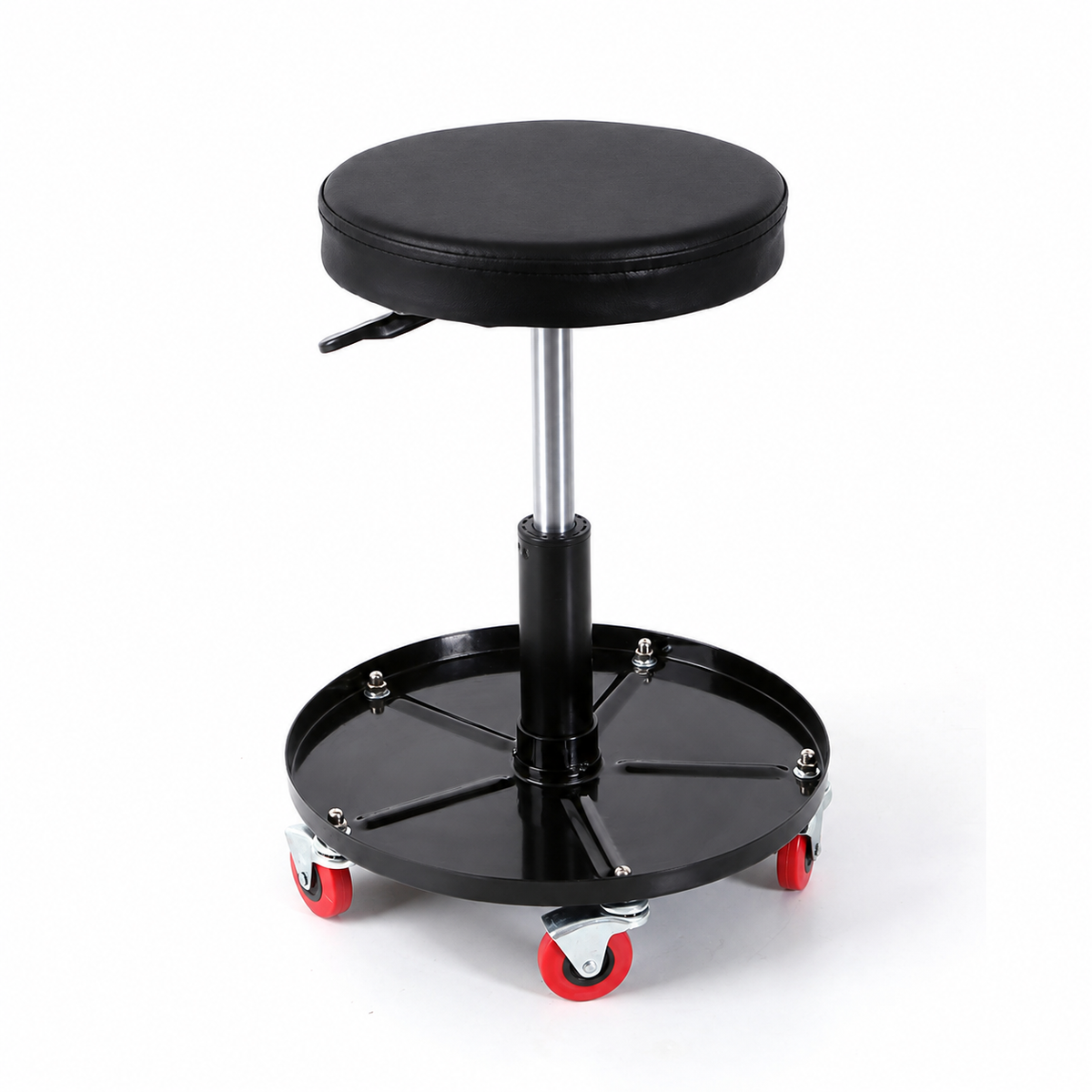 BANCO DE TALLER CON RUEDAS REDONDO - NEGRO