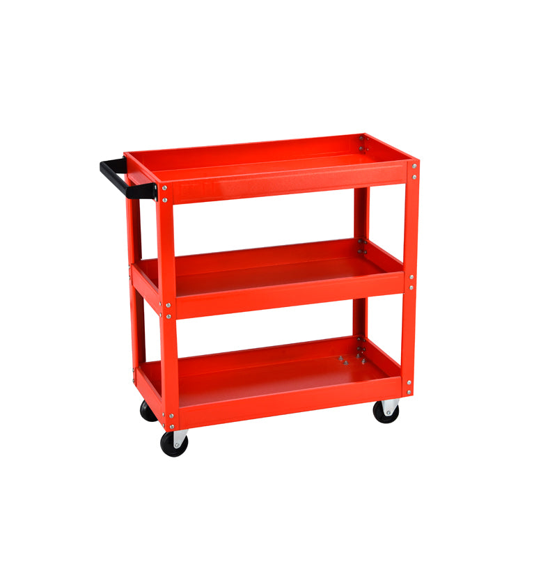CARRO GABINETE METÁLICO PARA HERRAMIENTAS 3 BANDEJAS - ROJO