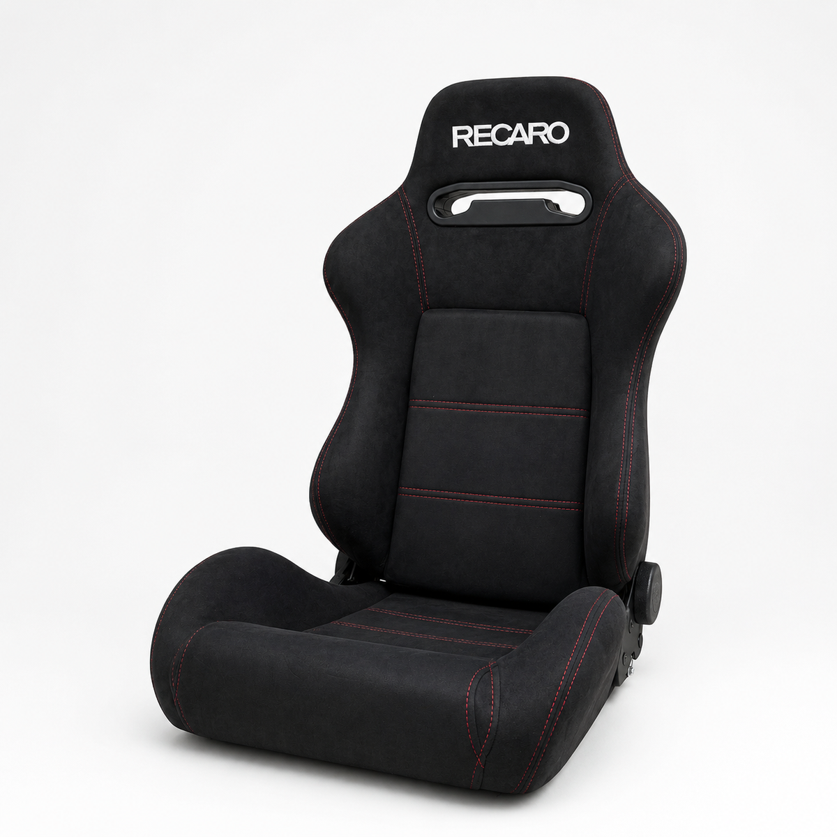BUTACA DEPORTIVA RECARO BGR GAMUZA RECLINABLE NEGRA Y ROJA