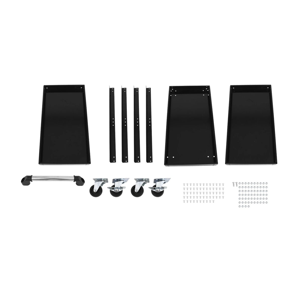 CARRO GABINETE METÁLICO PARA HERRAMIENTAS 3 BANDEJAS - NEGRO