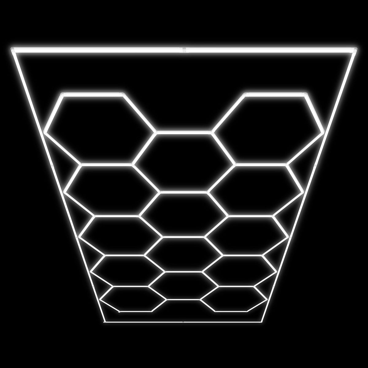 LUCES HEXAGONALES PANEL LUZ LED 4.8x2.4M 672W 14 HEXAGONOS
