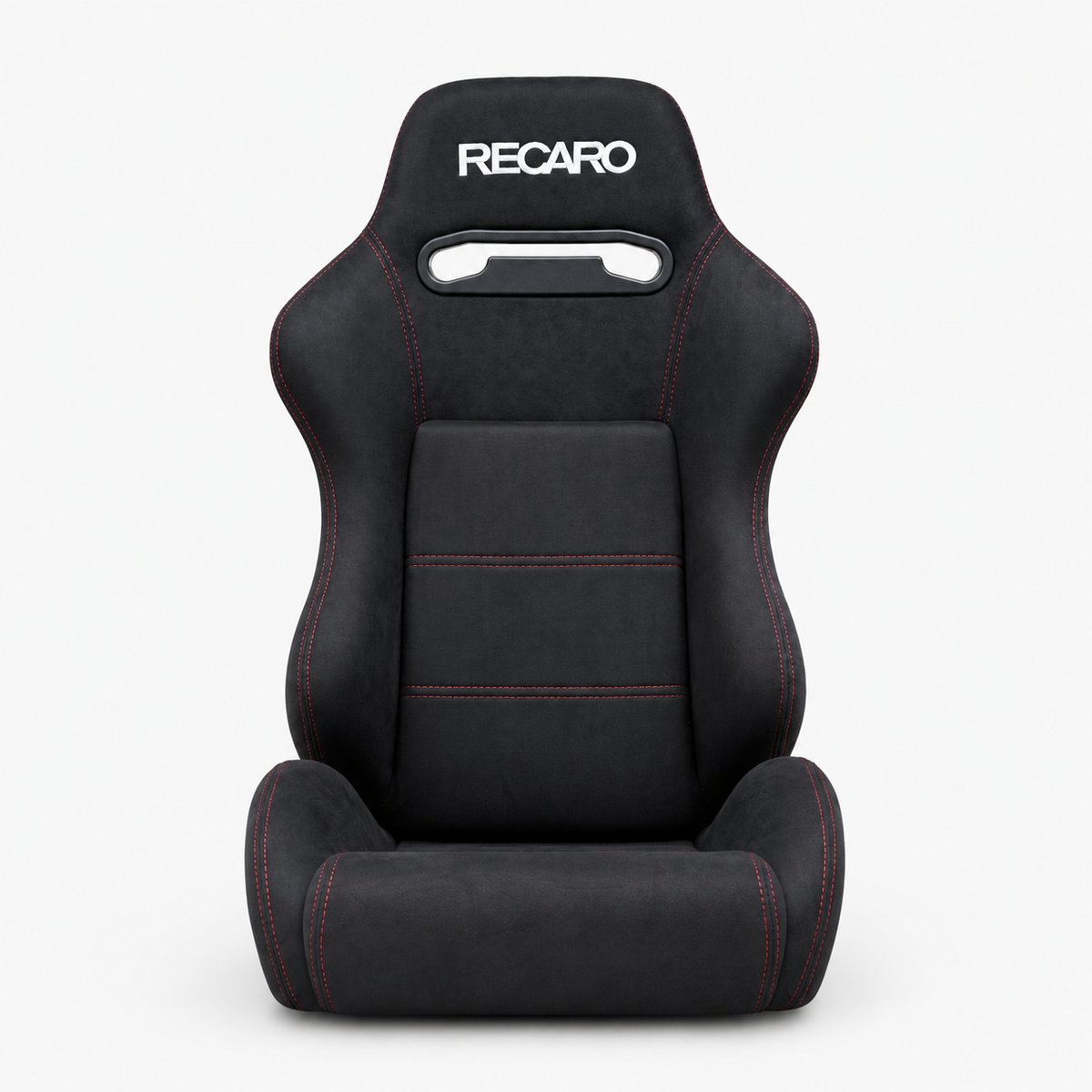 BUTACA DEPORTIVA RECARO BGR GAMUZA RECLINABLE NEGRA Y ROJA