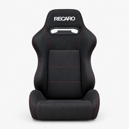 BUTACA DEPORTIVA RECARO BGR GAMUZA RECLINABLE NEGRA Y ROJA